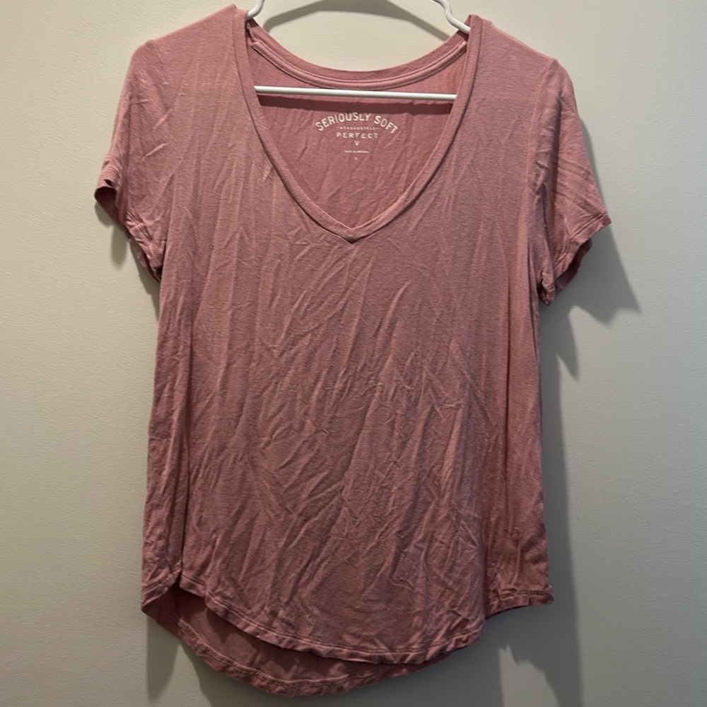 Light pink short sleeve top